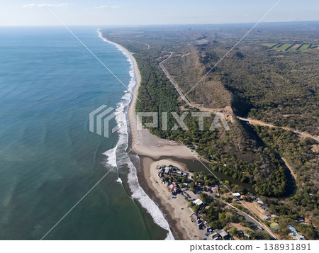 Ocean coastline in Nicaragua landscape 138931891