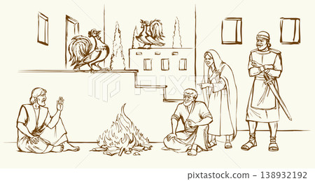 Vector drawing. Man sitting on the ground Vector drawing. Man sitting on the ground 138932192