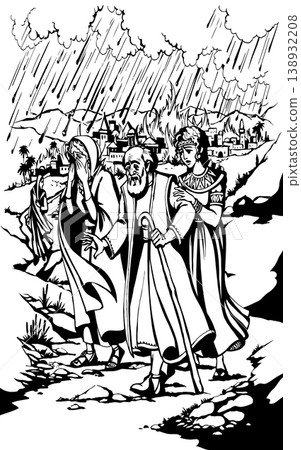 Vector drawing. Death of Pompeii 138932208