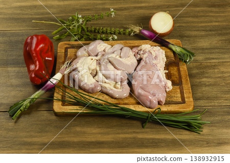 Cow bowels presented on a grill. Argentine Traditional cuisine. Cow bowels presented on a grill. Argentine Traditional cuisine. 138932915