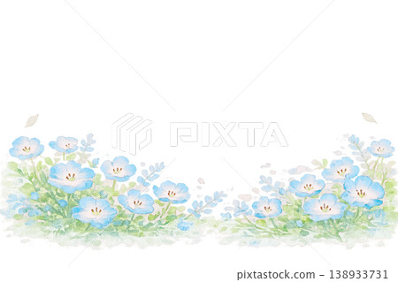 水彩粉蝶花（透明） 138933731