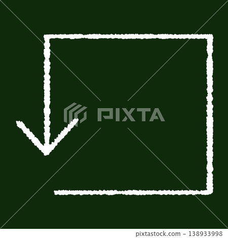 Handwritten arrow square icon on blackboard: Repeat, Read, Recycle, Cycle Handwritten arrow square icon on blackboard: Repeat, Read, Recycle, Cycle 138933998