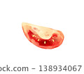 水彩風格的番茄片 138934067