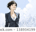 職場女性系列：以城市為背景的積極女性員工 138934199