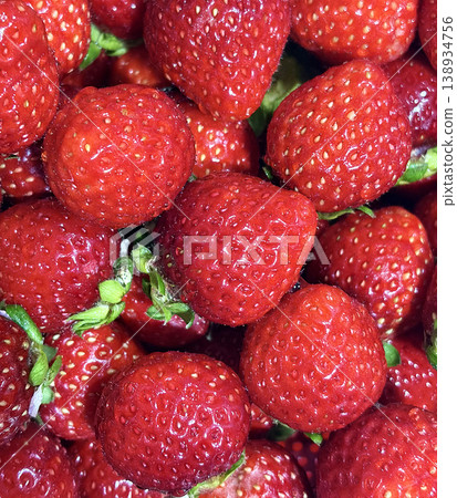 Close-up of fresh strawberries. Red strawberry background material. Close-up of fresh strawberries. Red strawberry background material. 138934756
