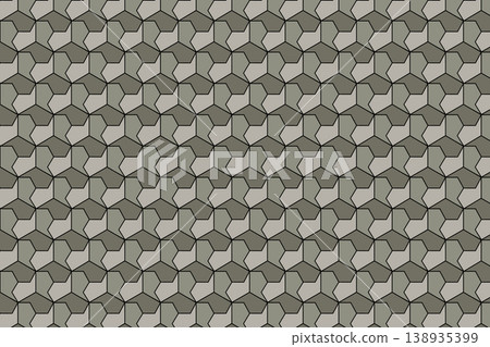 seamless gray isometric cube pattern background 138935399