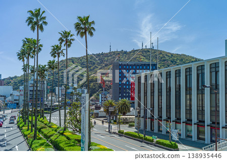 [Tokushima Prefecture] Mt. Bizan seen from the center of Tokushima City 138935446