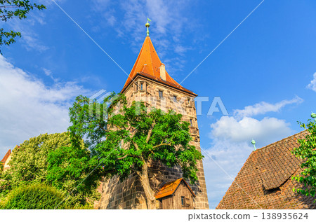 Old town Nuremberg city historical center, Middle Franconia region, Bavaria state, Germany 138935624
