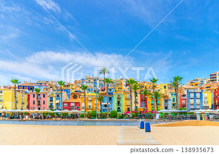 Villajoyosa old town with typical colorful houses Villajoyosa old town with typical colorful houses 138935673