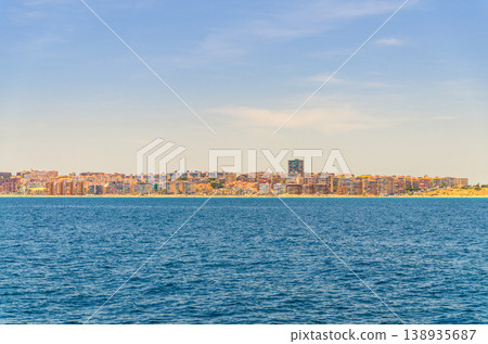 Costa Blanca White coast Mediterranean Sea water Bahia Alicante bay Costa Blanca White coast Mediterranean Sea water Bahia Alicante bay 138935687
