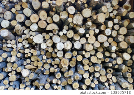 Stacked firewood; background of the firewood Stacked firewood; background of the firewood 138935718