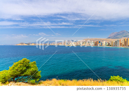 Benidorm panorama, aerial panoramic view 138935735