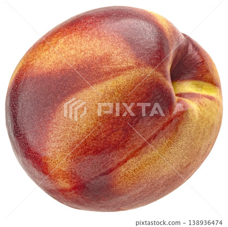 One nectarine isolated on white background with clipping path One nectarine isolated on white background with clipping path 138936474