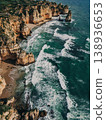 Aerial view of coastal cliffs 138936653