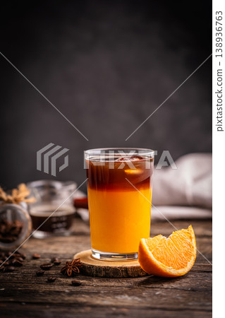 Coffee with orange juice (bumble) 138936763