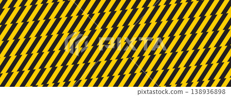 Repeating black and yellow zigzag lines wallpaper Thunder bolt background. Jagged stripes pattern. Power, boom, speed or danger manga comic effect. Vector graphic illustration Repeating black and yellow zigzag lines wallpaper Thunder bolt background. Jagged stripes pattern. Power, boom, speed or danger manga comic effect. Vector graphic illustration 138936898