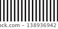 Repeated vertical black parallel straight lines on white background. Simple striped print. Structure of jail lattice. Prison bar or blinds texture. Vector graphic minimalist illustration 138936942