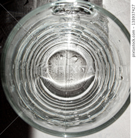 Square. Caustic glass. A mug in the sun. 138937427