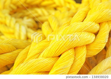 Yellow rope. Strong and colorful rope. Yellow rope. Strong and colorful rope. 138938020