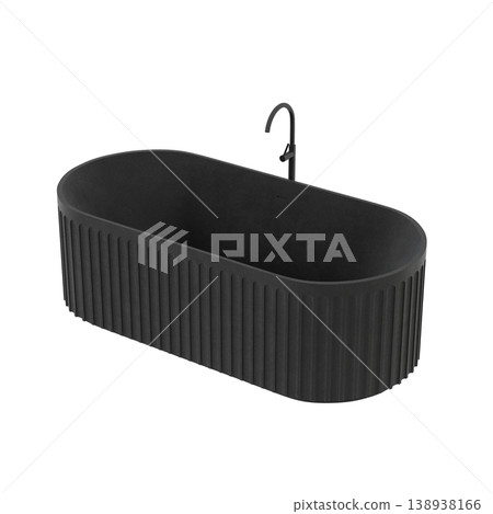 bathtub isolated on a transparent background, 3D illustration, and a CG render 138938166