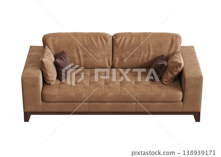 comfortable soft sofa isolated on transparent background, interior furniture, 3D illustration, cg render comfortable soft sofa isolated on transparent background, interior furniture, 3D illustration, cg render 138939171