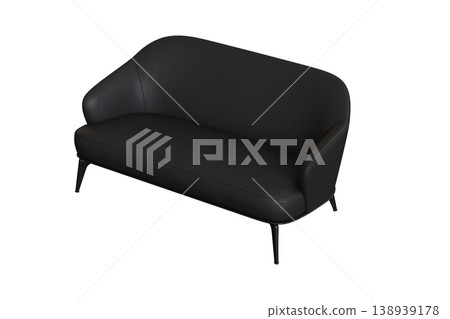 comfortable soft sofa isolated on transparent background, interior furniture, 3D illustration, cg render 138939178