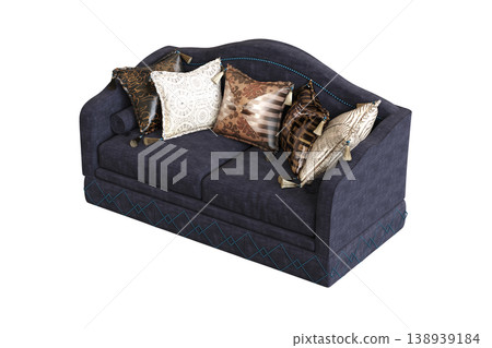 comfortable soft sofa isolated on transparent background, interior furniture, 3D illustration, cg render comfortable soft sofa isolated on transparent background, interior furniture, 3D illustration, cg render 138939184