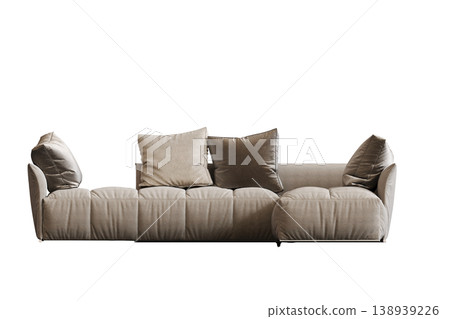 comfortable soft sofa isolated on transparent background, interior furniture, 3D illustration, cg render comfortable soft sofa isolated on transparent background, interior furniture, 3D illustration, cg render 138939226