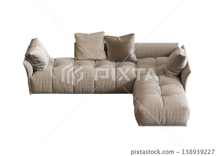 comfortable soft sofa isolated on transparent background, interior furniture, 3D illustration, cg render comfortable soft sofa isolated on transparent background, interior furniture, 3D illustration, cg render 138939227