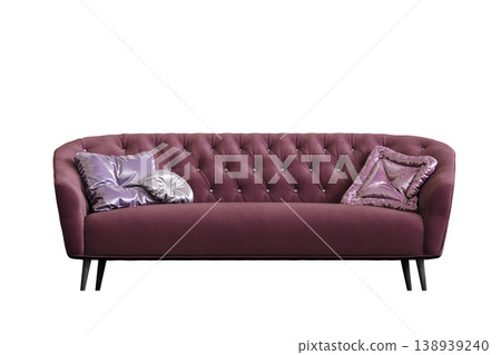 comfortable soft sofa isolated on transparent background, interior furniture, 3D illustration, cg render comfortable soft sofa isolated on transparent background, interior furniture, 3D illustration, cg render 138939240