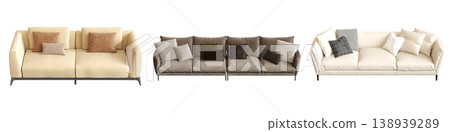 comfortable soft sofa isolated on transparent background, interior furniture, 3D illustration, cg render comfortable soft sofa isolated on transparent background, interior furniture, 3D illustration, cg render 138939289
