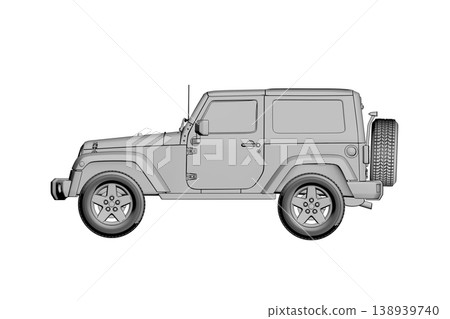 car isolated on transparent background, 3d illustration, cg render car isolated on transparent background, 3d illustration, cg render 138939740