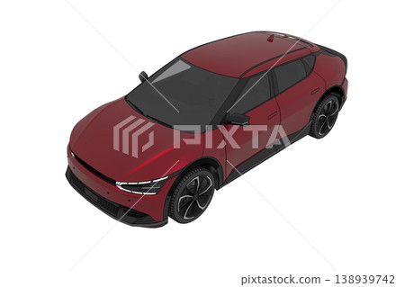 car isolated on transparent background, 3d illustration, cg render 138939742