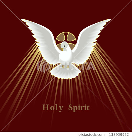 Holy Spirit Dove Christian church religious vector icon. Christian holiday Pentecost Trinity Sunday concept. Church sacrament biblical Pentecostal symbol. Flying spiritual dove hand drawn illustration Holy Spirit Dove Christian church religious vector icon. Christian holiday Pentecost Trinity Sunday concept. Church sacrament biblical Pentecostal symbol. Flying spiritual dove hand drawn illustration 138939922