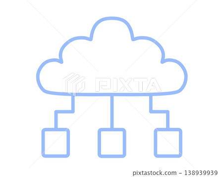 Cloud Simple Blue Cloud Simple Blue 138939939