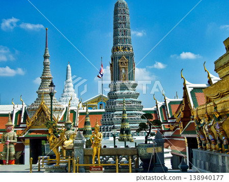 Thai Travel Landmark Wat Phra Kaeo, Temple of the Emerald Buddha Bangkok, Thailand, Asia 138940177