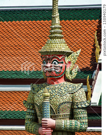 Thai Travel Landmark Wat Phra Kaeo, Temple of the Emerald Buddha Bangkok, Thailand, Asia 138940179