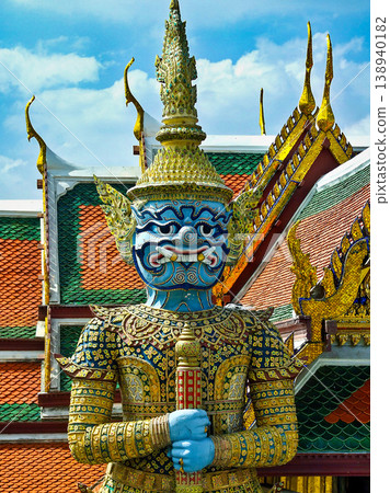Thai Travel Landmark Wat Phra Kaeo, Temple of the Emerald Buddha Bangkok, Thailand, Asia 138940182
