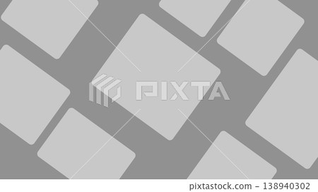 Minimalist geometric pattern of grey diamond squares on darker grey background 138940302