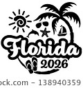 Florida 2026 with Vacation and Trip Elements - Palm Tree Sunglasses Dolphin 138940359