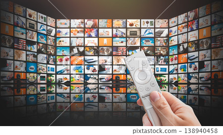 VOD multimedia TV streaming concept 138940458