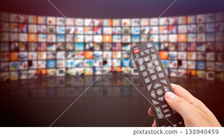 VOD multimedia TV streaming concept 138940459