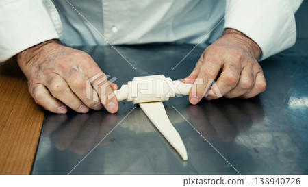 croissant preparation in a French laboratory 138940726