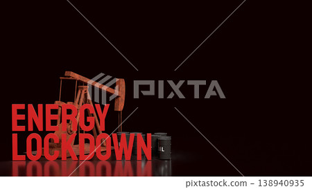 Global Energy Lockdown Crisis Concept with Oil Industry Decline 3d render. Global Energy Lockdown Crisis Concept with Oil Industry Decline 3d render. 138940935