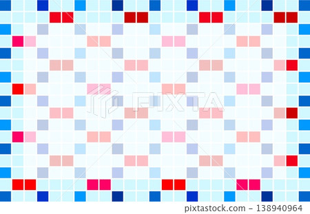 Geometric pattern frame, white space, grid pattern, square, blue, red Geometric pattern frame, white space, grid pattern, square, blue, red 138940964