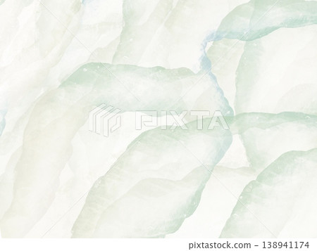 Green textured background / Transparent watercolor background / Soft pastel colors / Blurred ink / Wavy bleeding effect 138941174