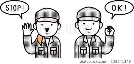Workers doing hand-clenching exercises Workers doing hand-clenching exercises 138941346