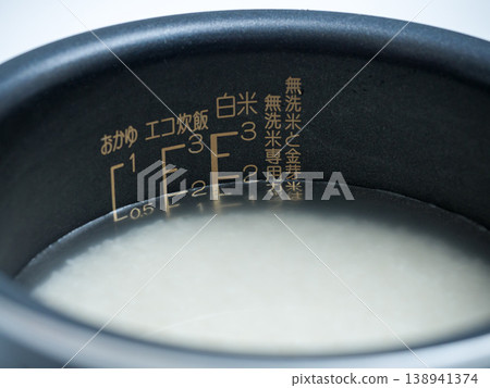 Rice cooking water amount (less than usual) Rice cooking water amount (less than usual) 138941374