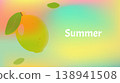 Vibrant summer mesh gradient background with Blurred Fruit soft color blends for ads, web design, banners, and marketing materials. vector illustration 138941508