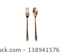 Cutout material for forks and spoons 138941576